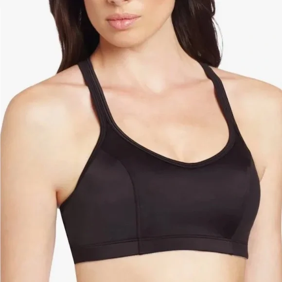 Champion Women's T-back Black Sports Bra, 36C - Picture 1 of 4